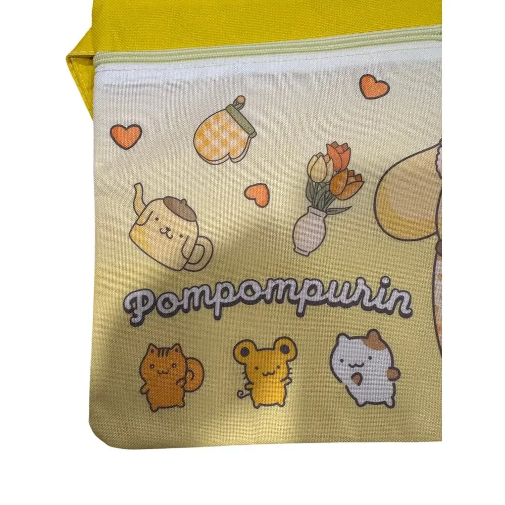 Pompompurin Sanrio canvas very sturdy documents/sheets folder zippers and strap